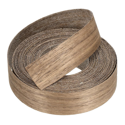 uxcell 1" x 25 ft Wood Edge Banding, Pre-Glued Iron On Edging