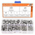 360 Pieces 304 Stainless Steel Hex Nuts Assortment Kit, 7 Sizes (M2 M2.5 M3 M4 M5 M6 M8)