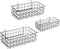 Pegboard Baskets, Set of 3 Black, Square Style Baskets for Organizing Tools, Workbench, Garage Storage