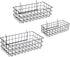 Pegboard Baskets, Set of 3 Black, Square Style Baskets for Organizing Tools, Workbench, Garage Storage