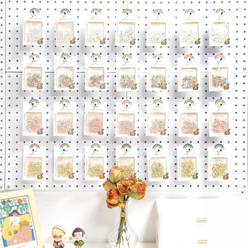 HUHOLE Pegboard Hooks 2 Inch, 100PC, Fit 1/4" or 1/8" Pegboard, Ideal Utility Hooks for Garage Organization