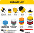22Pack Set,Scrub Holikme Drill Brush Attachments Pads & Sponge, Buffing Pads,Power Scrubber Brush,Car Polishing Pad