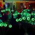 Dazzle Bright Halloween Decorations Outdoor, 2 Pack 12LED Solar Eyeball Pathway Lights, Scary Waterproof Green Firefly
