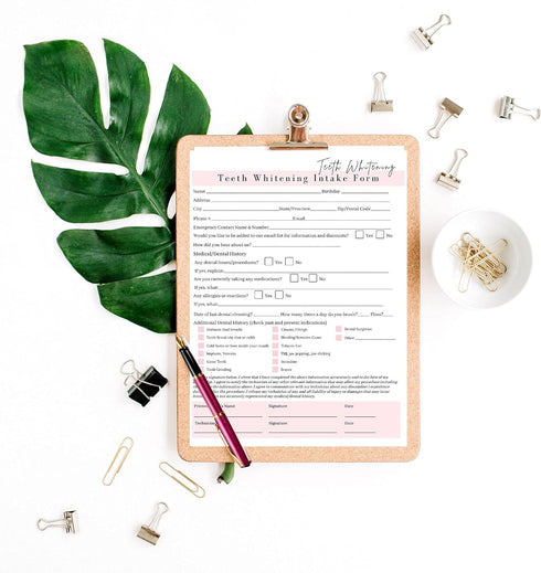 Boutique Marketing LLC 75 Pack 8.5x11 inch 25 25 25 Teeth Whitening Consent Form, Intake Form, Aftercare Form | | Paper