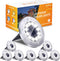 Biling Solar Ground Lights Outdoor 8 Packs, 12 LEDs Bright Flat Solar