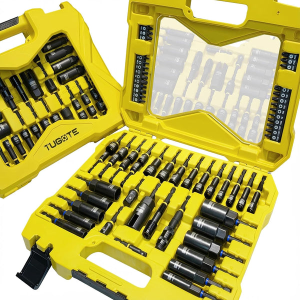 Tugote 61PCS Impact Nut Driver Set - Magnetic Deep Nut Drivers for Drills