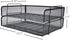 Easepres 2 Tier STACKABLE Desktop Document Letter Tray Organizer - The Mesh Collection, Black
