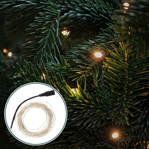 12V 10M STOBAZA Fairy Lights Plug in - DC Copper Wire String Lights for Indoor Outdoor Lighting Warm White