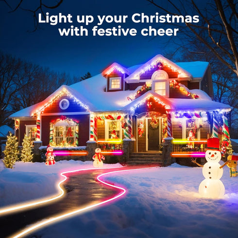 ANDOHAI 50FT IP67 LED Neon Rope Lights, Flexible Led Rope Lights Control with App/Remote, Outdoor RGB Color Changing