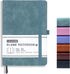 Blank Journal Notebook, A5, 192 Pages, 100 GSM Thick Sketch Book, Hardcover Leather Unlined for Writing, Green