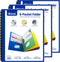 BAZIC 8 Pockets Folder Portfolios, Double Loop Wire Binding, Letter Size Paper Folders, 3-Pack