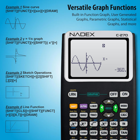 Scientific Calculator with Graph Functions for College and High School Students, Advanced Mathematics