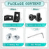 30 Set Black 2020 Series Aluminum Extrusion Profile Connector, Includes 1 Wrench, 30 Corner Brackets, 60 T-Slot Nuts &