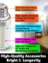 E26/E27 LED Bulb, 150W Equivalent, 2000 Lumen, 6000K Daylight White, 15W Ceiling Fan LED Light Bulb, Pack of 1