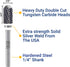 Carbide Burr 1/4" Shank, SC-3 Tungsten Double Cut Rotary Die Grinder Bits - Cutting Burrs for Milwaukee, Dewalt, Makita