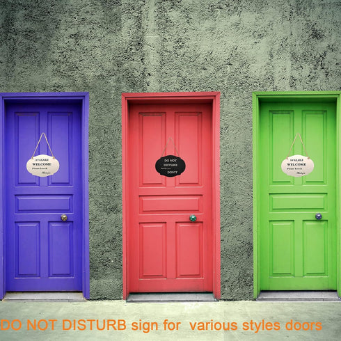 Double-Sided Wooden Do Not Disturb Door Hanger Sign for Offices, Homes, Clinics, and Hotels