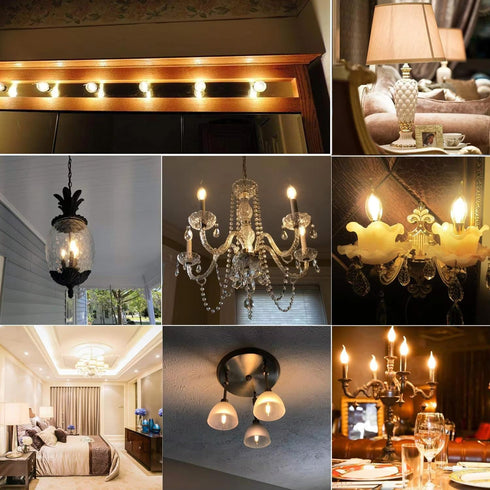 DXMKOP Bulb, CA10 60W E12 Bulbs 120V Dimmable(6PACK) Candelabra Flame Tip Frosted,Frosted Flame Tip Chandelier Light