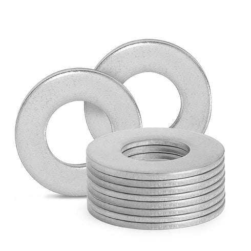 1/2" Stainless Steel Flat Washers - 1" Outside Diameter, 304 Stainless Steel Washers Pack of 50