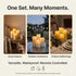 Pack 12 (D2.15'' H4''5''6'') 10-Key 24 Enido Flameless Candles Led Candles of Battery Candles x Waterproof Outdoor