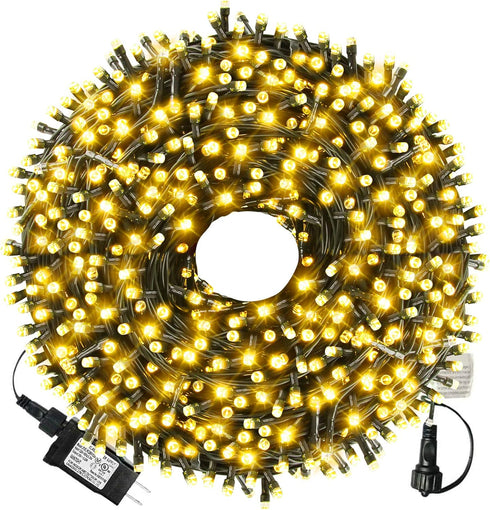 XTF2015 105ft 300 LED Christmas String Lights, End to End Plug 8