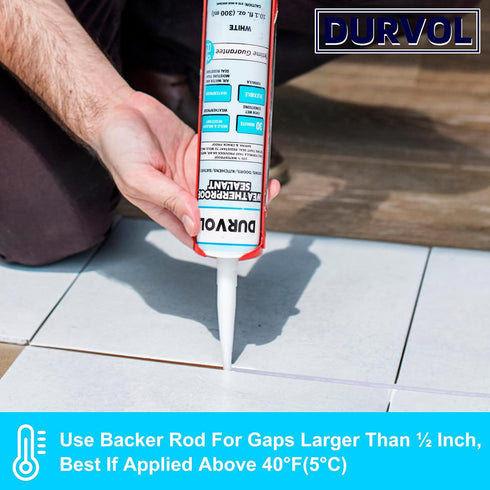 Weatherproof Sealant, Waterproof Caulk & Seal, Pack of 2, White