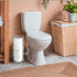 3 Decorative Metal Standing Toilet Tissue Holder for Bathroom/Powder Room, Compact Tissue Reserve for Jumbo Rolls