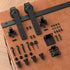 4FT 21"-24" Super Mini Cabinet Small Sliding Barn Door Hardware Track Kit Apply for Storage Window TV Stand,Easy