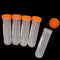 Honbay 10PCS 50ml Round Bottom Plastic Lab Centrifuge Tubes with Screw Cap for Sample Storage (Orange)