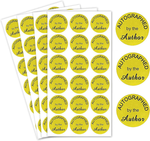 Easter Stickers Autographed by The Author, 1.18 inch Gold Foil, 1008 Labels/Pack