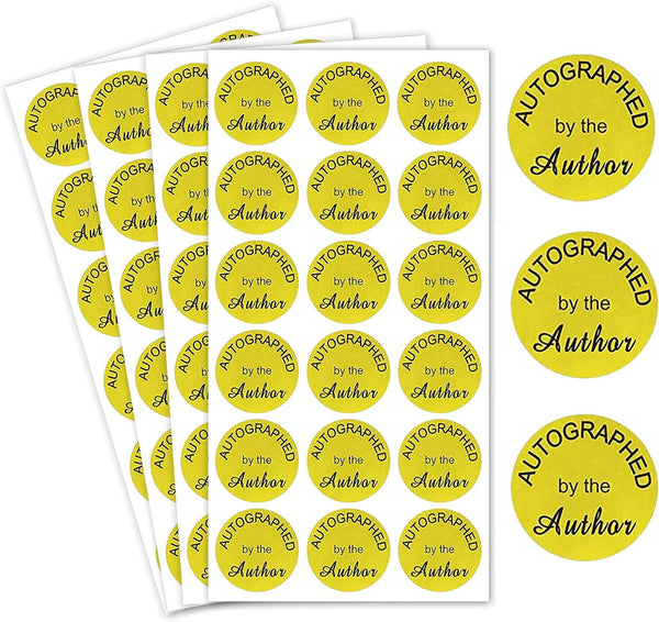 Easter Stickers Autographed by The Author, 1.18 inch Gold Foil, 1008 Labels/Pack