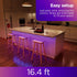 16.4ft Roku Smart LED Light Strip, - Color Options with Adjustable Brightness & Temperature - Peel & Stick WiFi Smart
