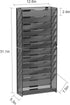 samstar 12 Tier Wall File Organizer, Hanging Wall Mount Paper Folder Mail Holder, Mesh Metal, Black