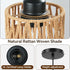 Genyzlux Island,4.7" E26 Rattan Pendant Light Kitchen Mini Wicker Pendant Light, Premium Dried Rattan, Adjustable Hand