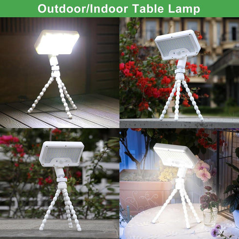 92 3 (1 Pack) Tryme LED Solar Lights Outdoor Waterproof with Motion Sensor, Octopus Stand, Adjustable Angle, Optical