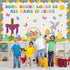 Pasimy Easter Bulletin Board Decorations Set, Christian Easter Classroom Decorations for Spring Birthday Party