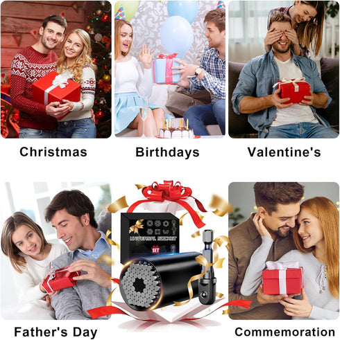 Aniyar Valentine's Day Gifts for Adults Men Dad, Super Universal Socket Tools White Elephant Gifts for Who Have