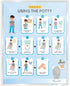 BOVAI Potty Training Chart Step by Step Laminated 9x12 Inch for Children Self