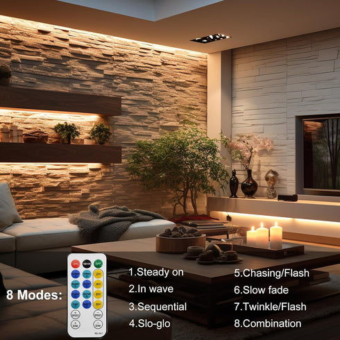 150 16.4Ft echosari LED Strip Lights Battery Operated Waterproof Strip Lights with Remote Timer Cuttable Light Strip
