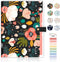 Sooez Cute Accordion File Organizer, 5 Pocket Floral Aesthetic Travel Expanding File Folder with Labels, A4 Size for