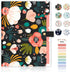 Sooez Cute Accordion File Organizer, 5 Pocket Floral Aesthetic Travel Expanding File Folder with Labels, A4 Size for