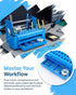 Multifunctional Repair Tool Organizer - ABS Storage Rack with DrawerScrewdriver Slots & Side Compartments