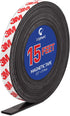 Magnetic Tape Roll, 15 Feet with 3M Strong Adhesive Backing for DIY and Art Projects