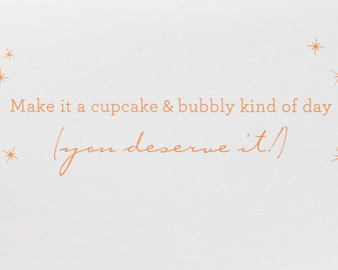 Papyrus Birthday Card for Her, Cupcake & Bubbly Kind of Day