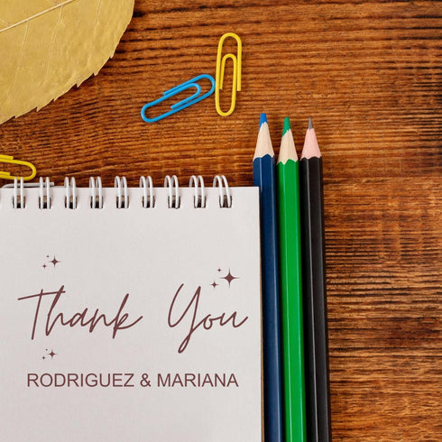 Packaging 1-5/8" Handmade Thank You Stamp for Small Business & Etsy Shop | Pre-Inked Personalized Stamp with Starry