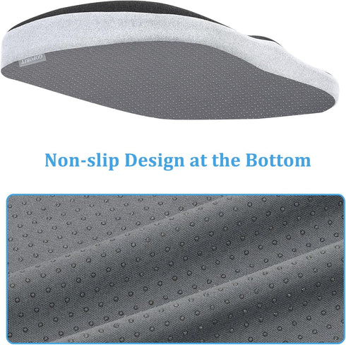 GOFORIT Molded Memory Foam Seat Cushion, Patent Dual-Layer Foam Design Office Chair Pad, Ergonomic Coccyx Cushion