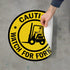 SmartSign SF-0098-FO-17 "Caution - Watch For Forklifts" Anti Slip Adhesive Floor Sign | 17" x 17" Black on Yellow