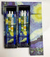 Starry Night Pens, Van Gogh Office Supplies, Black 0.5mm Fine Point Smooth Writing Pens for Journaling