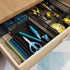 Small Metal Drawer Organizer - Pen Pencil Mesh Desk Organizer Tray for Office, Bathroom, Kitchen