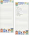 Set of 2 Kitchen Design List Pad, Fridge Notepad, Shopping List with Attachable Magnet