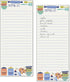 Set of 2 Kitchen Design List Pad, Fridge Notepad, Shopping List with Attachable Magnet